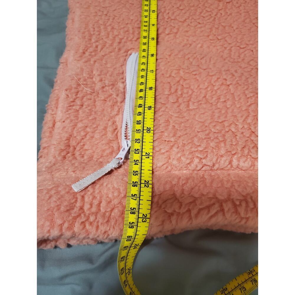 J.Crew Women’s Vintage Fleece Pullover XXS Coral Pink Sherpa Half Zip FA19 - Picture 13 of 13